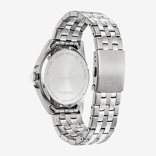 Citizen Quartz Mens Silver Tone Stainless Steel Bracelet Watch Bi5050-54e