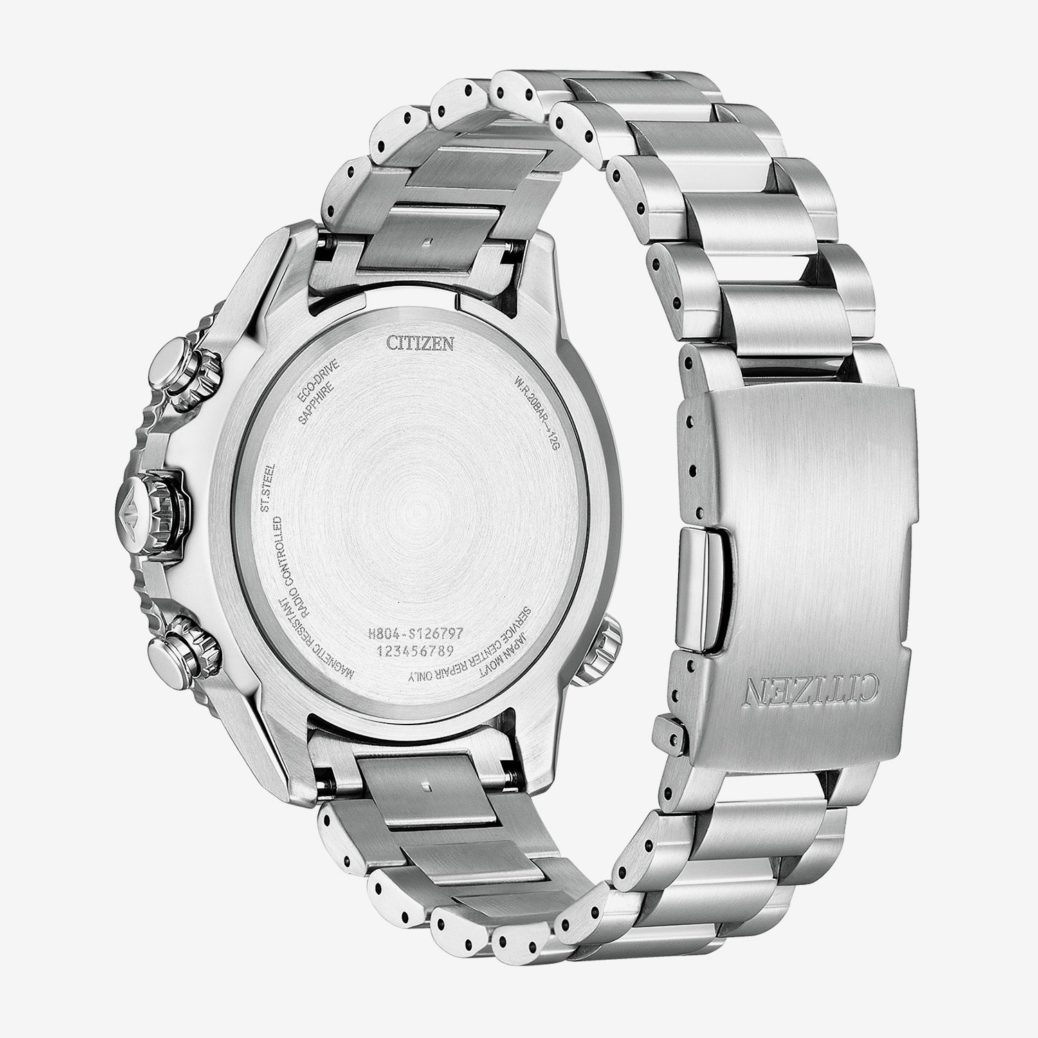 Citizen Promaster Navihawk Mens Atomic Time Silver Tone Stainless Steel Bracelet Watch At8220-55l