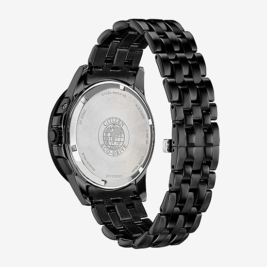 Citizen Calendrier Mens Gray Stainless Steel Bracelet Watch Bu0057-54e