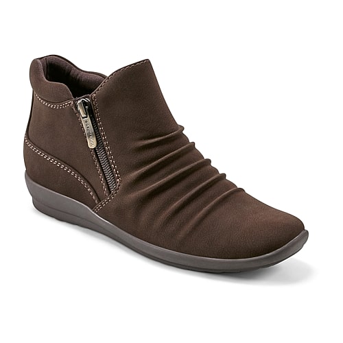 Easy Spirit Womens Aleta Flat Heel Booties In Brown