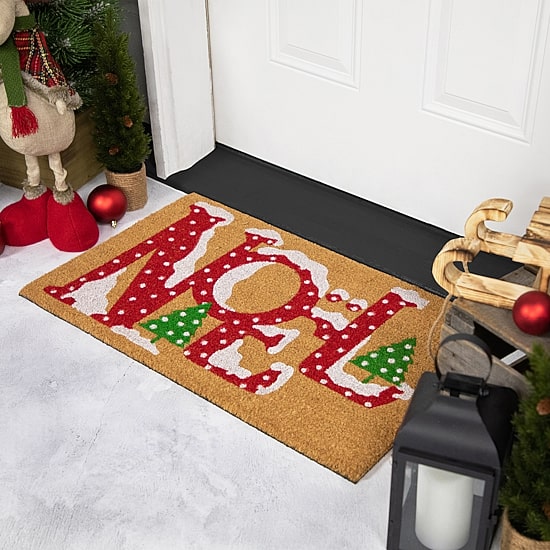Northlight Noel Natural Coir Indoor Rectangular Doormat