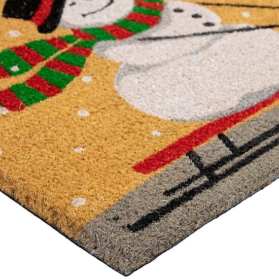 Northlight Snowman Let It Snow Coir Indoor Rectangular Doormat