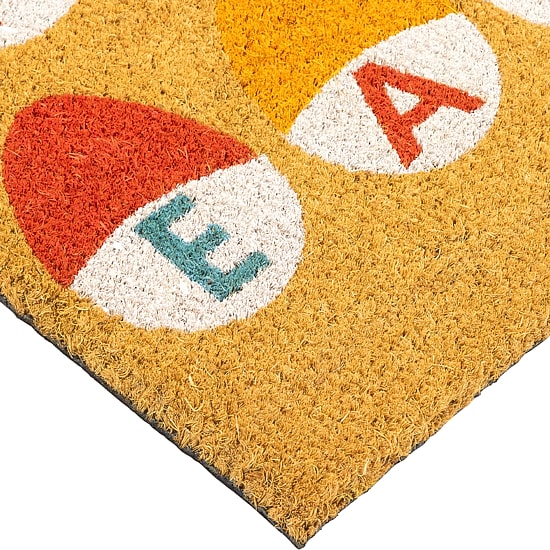 Northlight Natural Coir Happy Easter Egg 18"X30" Outdoor Rectangular Doormat
