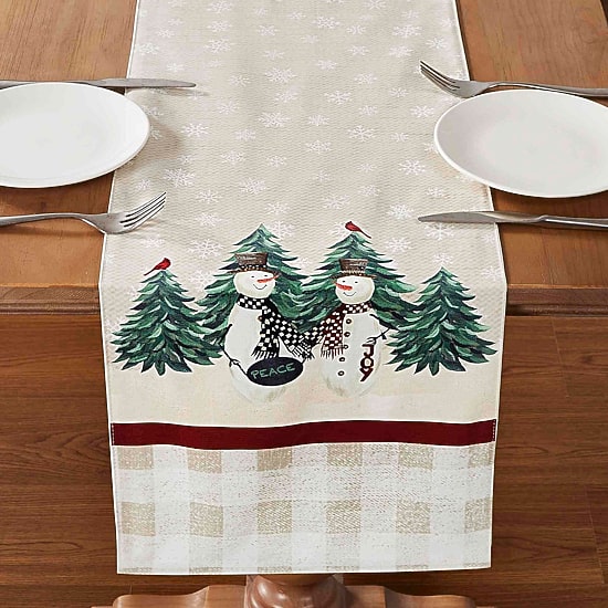 Avanti Country Snowman Table Runner