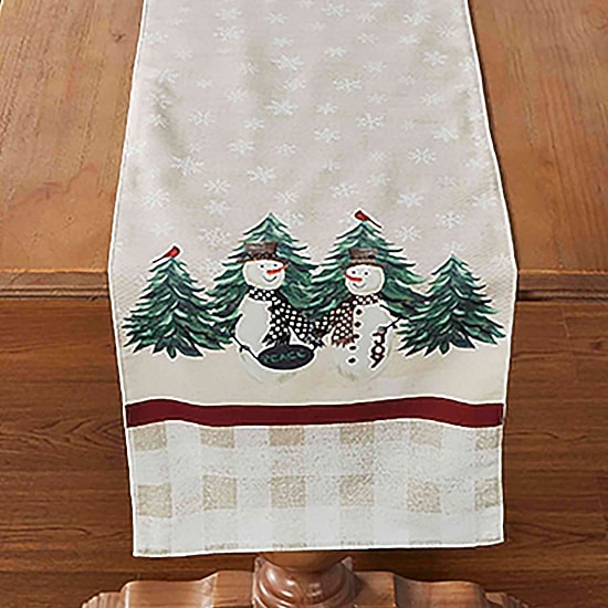 Avanti Country Snowman Table Runner