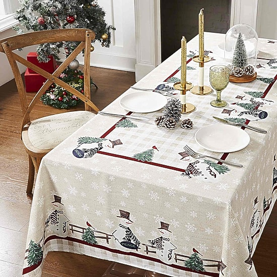 Avanti Country Snowman Tablecloth