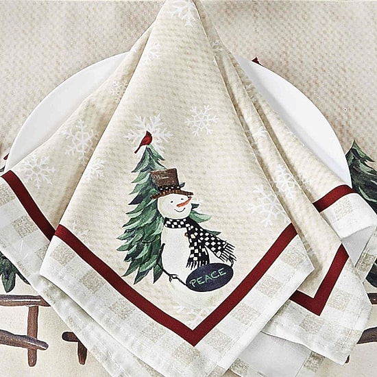 Avanti Country Snowman 4-pc. Napkins