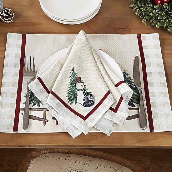 Avanti Country Snowman 4-pc. Napkins