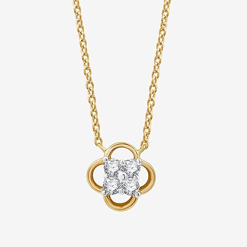 Womens 1/6 CT. T.W. Lab Grown White Diamond 10K Gold 17 Inch Pendant Necklace, One Size