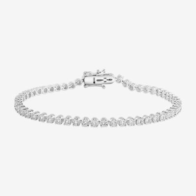 Effy Final Call (H-I / Si1) Womens 1 CT. T.W. Lab Grown White Diamond Sterling Silver 7 Inch Tennis Bracelet