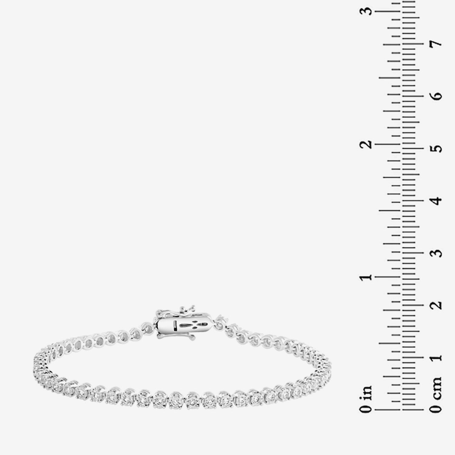 Effy Final Call (H-I / Si1) Womens 1 CT. T.W. Lab Grown White Diamond Sterling Silver 7 Inch Tennis Bracelet