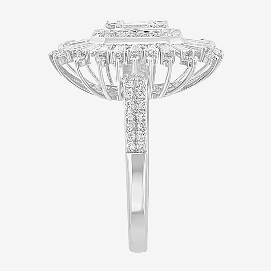 Effy Final Call (G / Si1) Womens 1 1/2 CT. T.W. Lab Grown White Diamond 14K Gold Cushion Halo Cocktail Ring