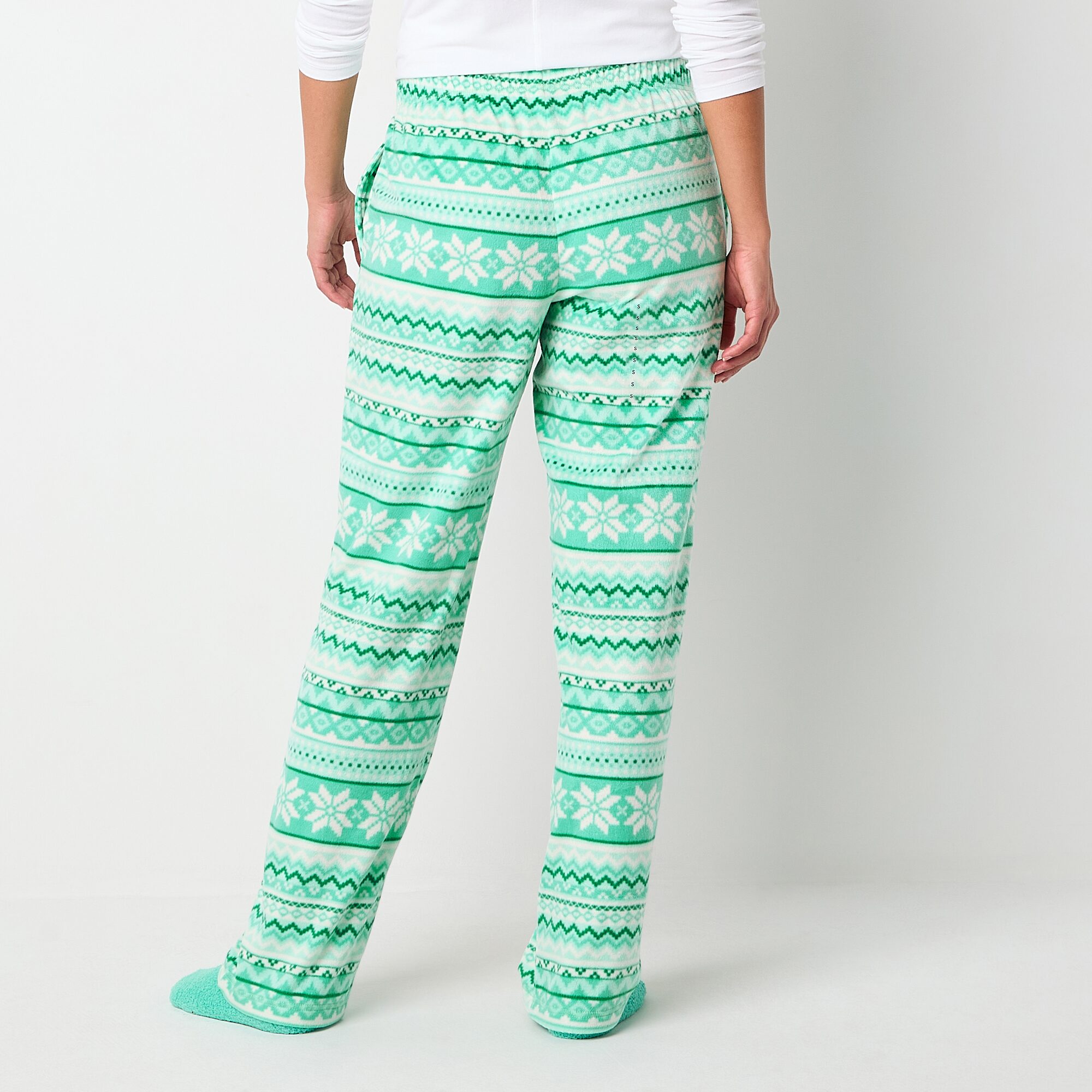 Sleep Chic Womens Petite Fleece Pajama Pants