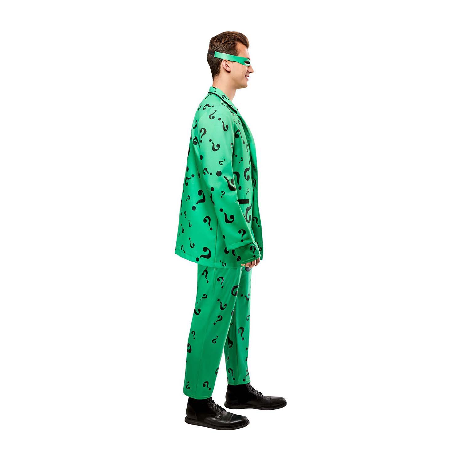 Mens Batman Forever Deluxe Riddler Short Sleeve Costume 4-pc. Set