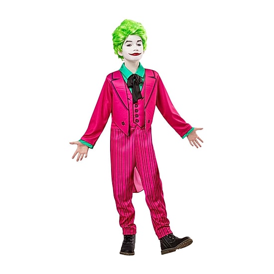 Little & Big Kid Boys Batman Classic 1966 Deluxe The Joker Boys DC Comics 2-pc. Costume Set