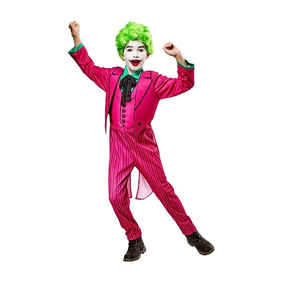 Little & Big Kid Boys Batman Classic 1966 Deluxe The Joker Boys DC Comics 2-pc. Costume Set
