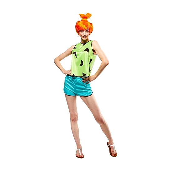 Womens Pebbles Womens With Wig The Flintstones 3-pc. Costume