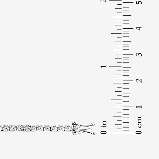 (F / Si2) Womens 10 CT. T.W. Lab-Grown White Diamond 10K Gold 18 Inch Tennis Necklace