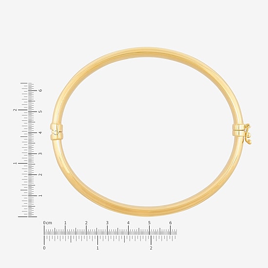 Silver Addiction Womens 14K Gold Over Silver Round Bangle Bracelet
