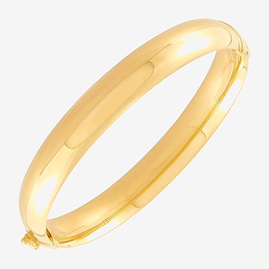 Silver Addiction Womens 14K Gold Over Silver Round Bangle Bracelet