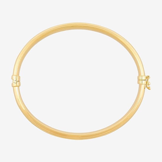 Silver Addiction Womens 14K Gold Over Silver Round Bangle Bracelet