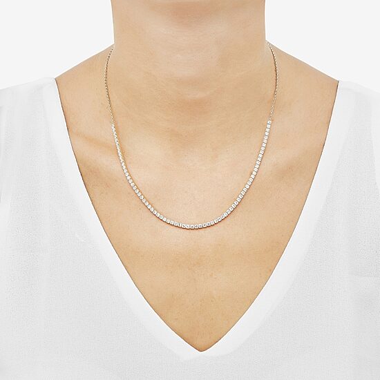 Diamonart Womens Sterling Silver 16 Inch Paperclip Chain Necklace