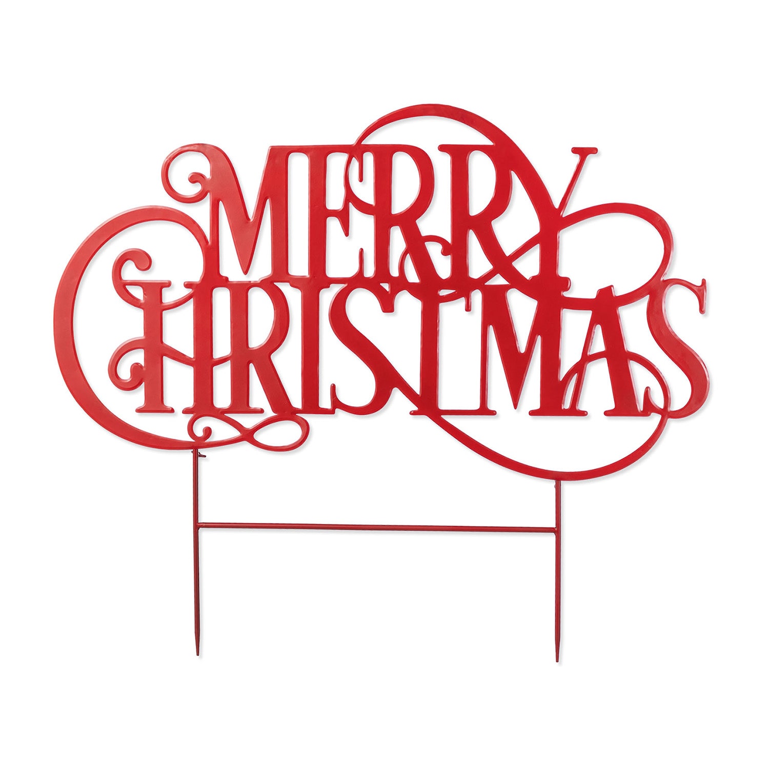Glitzhome 36"L Oversized Metal Christmas Christmas Yard Art