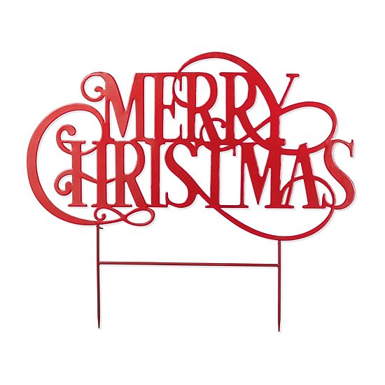 Glitzhome 36"L Oversized Metal Christmas Christmas Yard Art