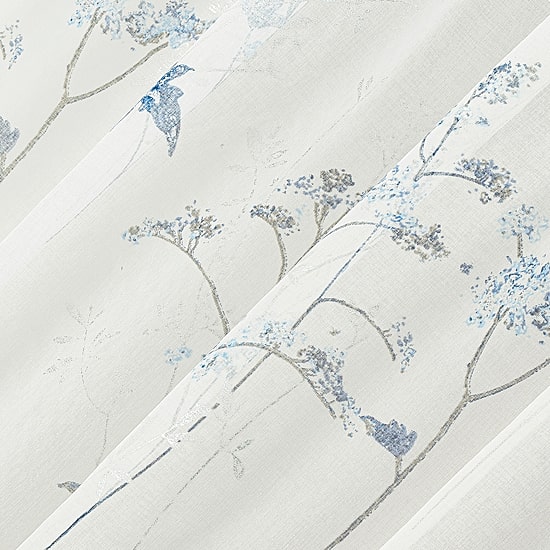No 918 Margot Botanical Print Rod Pocket Light-Filtering Single Curtain Panel