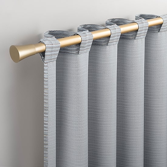 No 918 Laurel Space Dyed Textured Back Tab Light-Filtering Single Curtain Panel