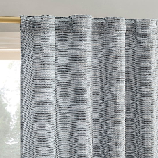 No 918 Laurel Space Dyed Textured Back Tab Light-Filtering Single Curtain Panel