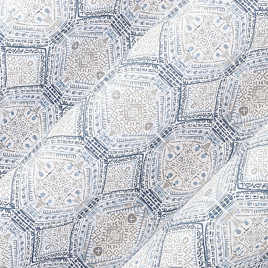 No 918 Lido Global Inspired Medallion Grommet Top Light-Filtering Single Curtain Panel