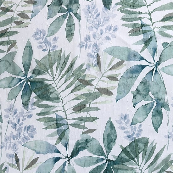 No 918 Fiona Foliage Print Crushed Voile Rod Pocket Light-Filtering Single Curtain Panel