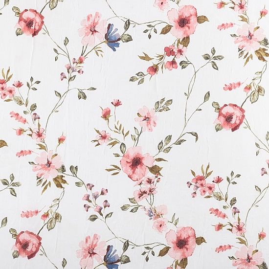 No 918 Jocelyn Floral Print Crushed Voile Rod Pocket Light-Filtering Single Curtain Panel