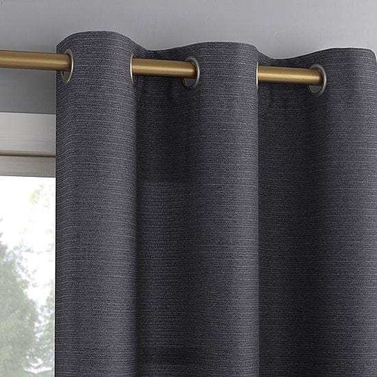 No 918 Landon Textured Grommet Top Light-Filtering Single Curtain Panel