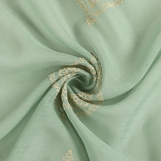 No 918 Ravenna Medallion Rod Pocket Embroidered Light-Filtering Single Curtain Panel