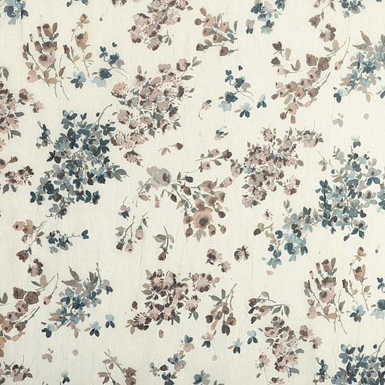 No 918 Alethea Floral Print Crushed Voile Rod Pocket Light-Filtering Single Curtain Panel