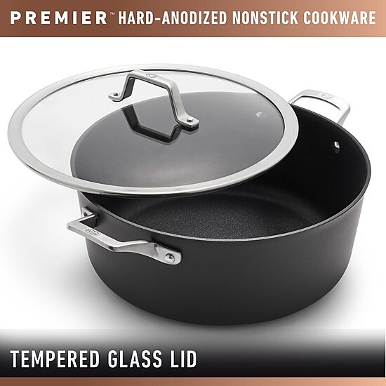 Calphalon Premier Hard Anodized 13" Flat Wok