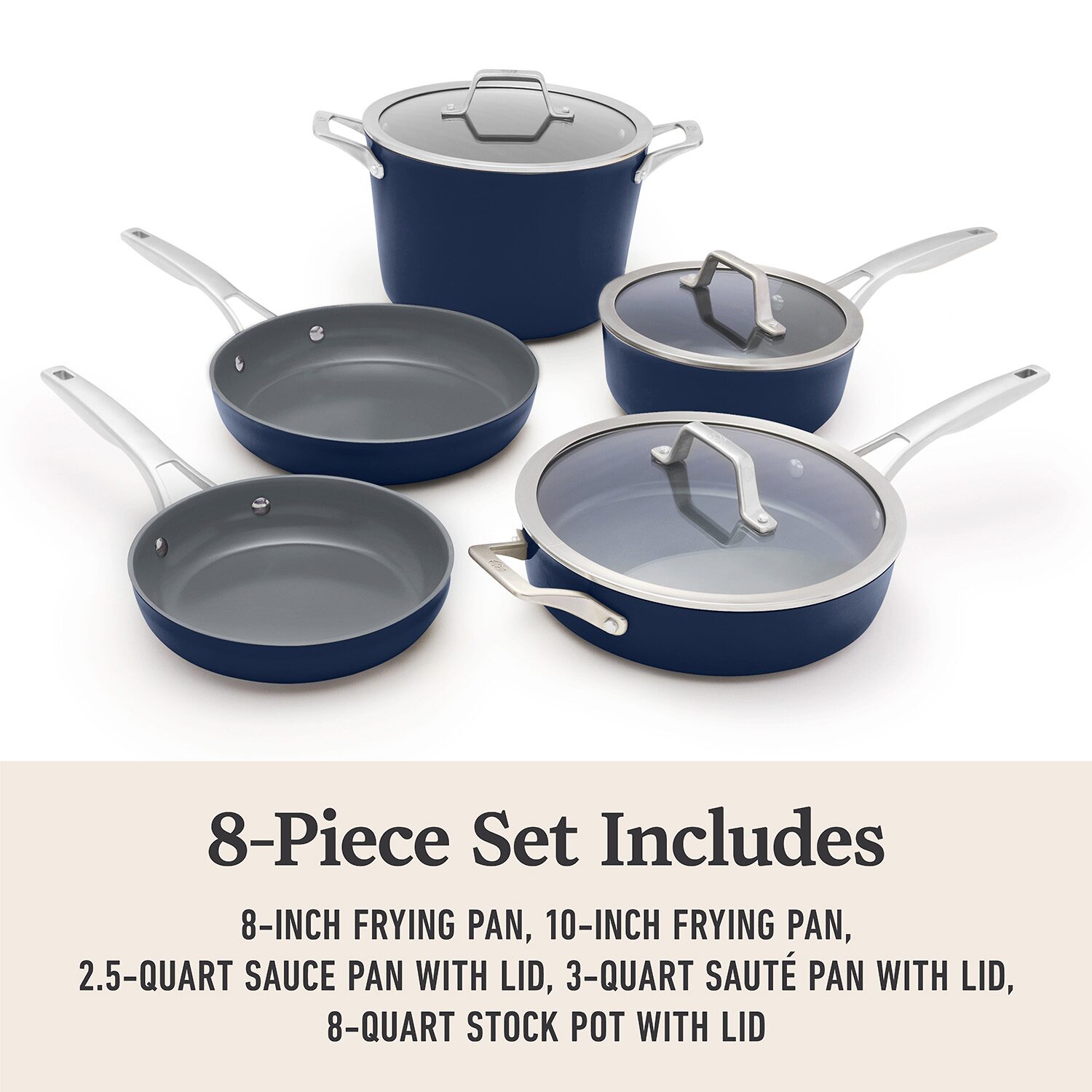 Calphalon Premier Ceramic 8-pc. Cookware Set