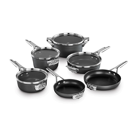 Calphalon Premier Space-Saving Hard Anodized 10-pc. Cookware Set