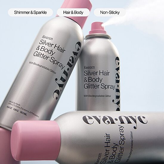 Eva Nyc Kweeen Silver Hair & Body Glitter Spray