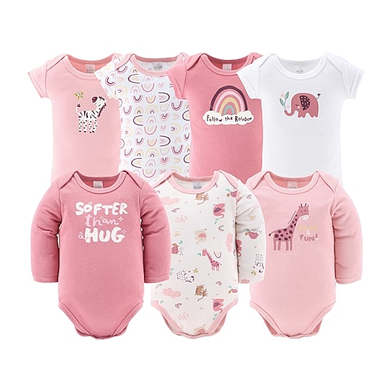The Peanutshell 0-3m Rainbow Safari Baby Unisex Knit 23-pc. Baby Clothing Set
