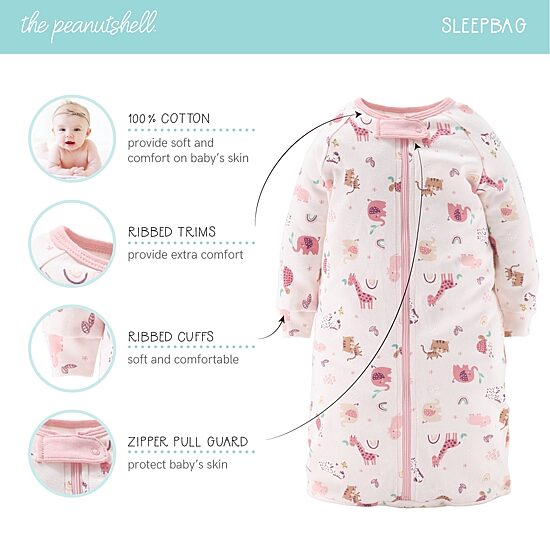 The Peanutshell 0-3m Rainbow Safari Baby Unisex Knit 23-pc. Baby Clothing Set