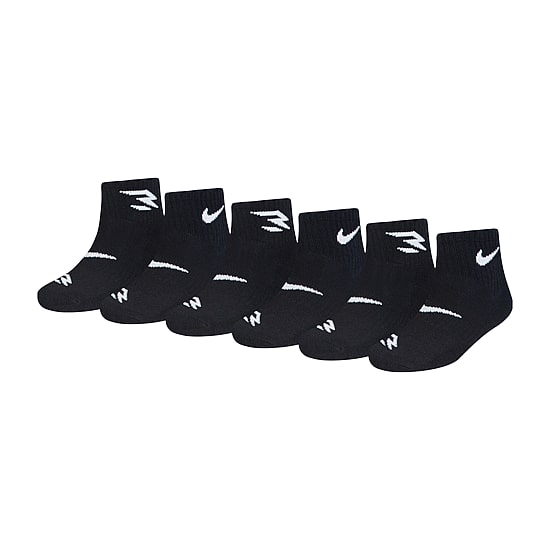 Nike 3BRAND by Russell Wilson Big Kid Boys Multi-Pack 6 Pair Quarter Ankle Socks