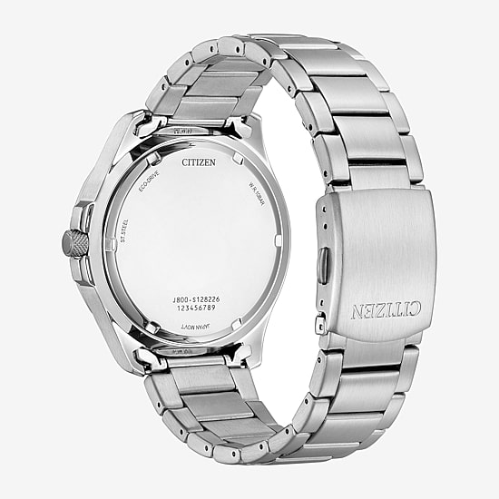 Citizen Mens Silver Tone Stainless Steel Bracelet Watch Aw0110-58e
