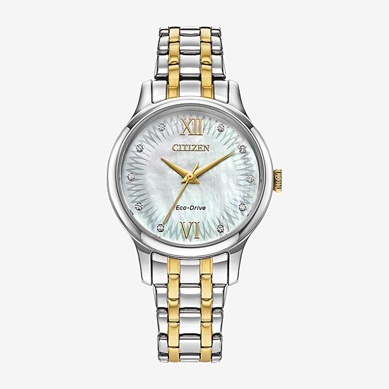 Citizen Womens Two Tone Stainless Steel Bracelet Watch Em0894-50d
