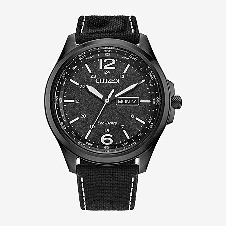 Citizen Promaster Mens Atomic Time Brown Leather Strap Watch
