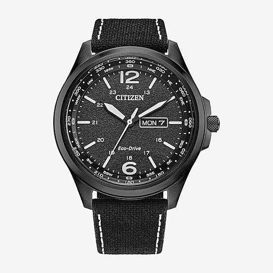Citizen Mens Black Strap Watch Aw0115-03e