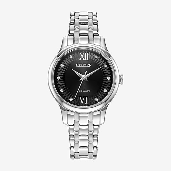 Citizen Womens Silver Tone Stainless Steel Bracelet Watch Em0891-58e