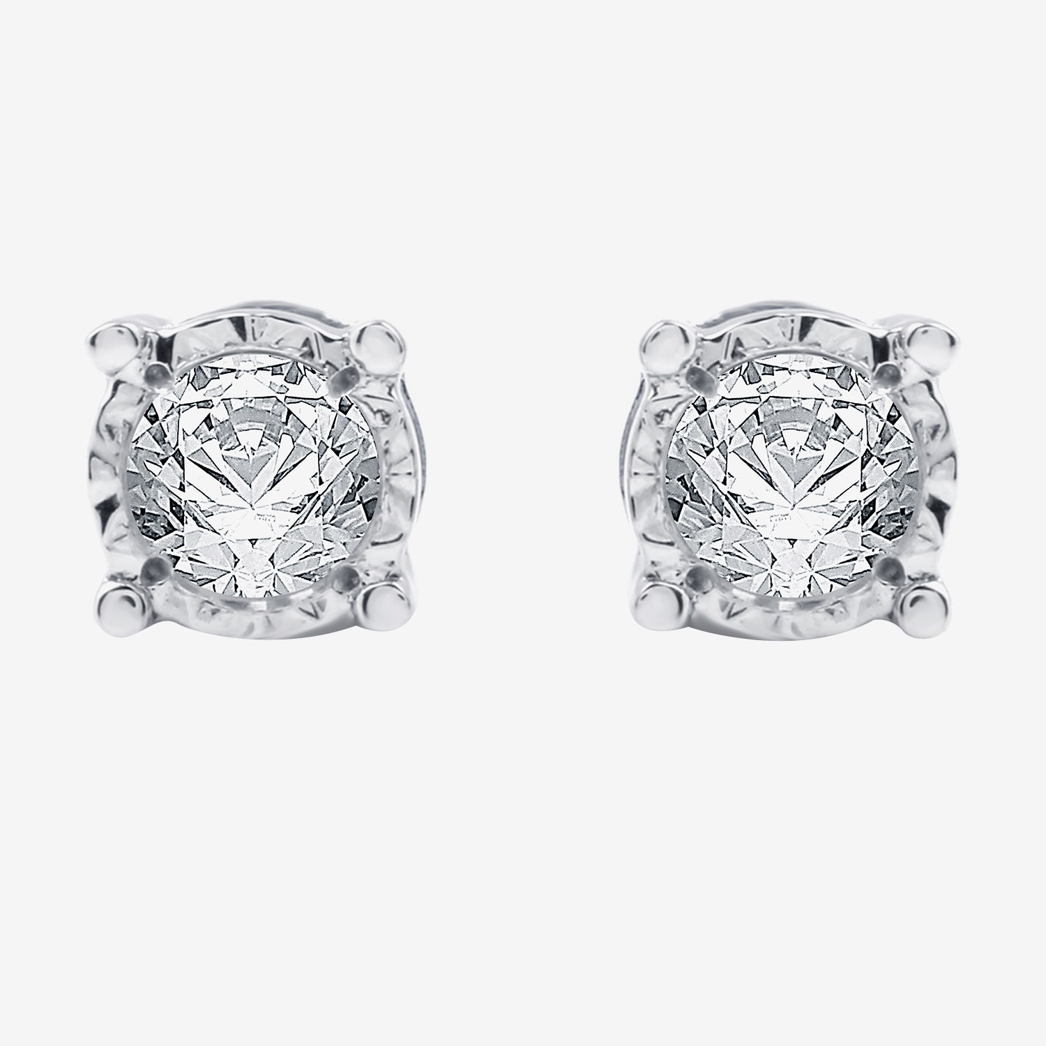 Ever Star (G / SI1-SI2) 1/2 CT. T.W. Lab Grown White Diamond Sterling Silver Round 2-pc. Jewelry Set
